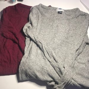 Two Stretchy Thin Sweaters